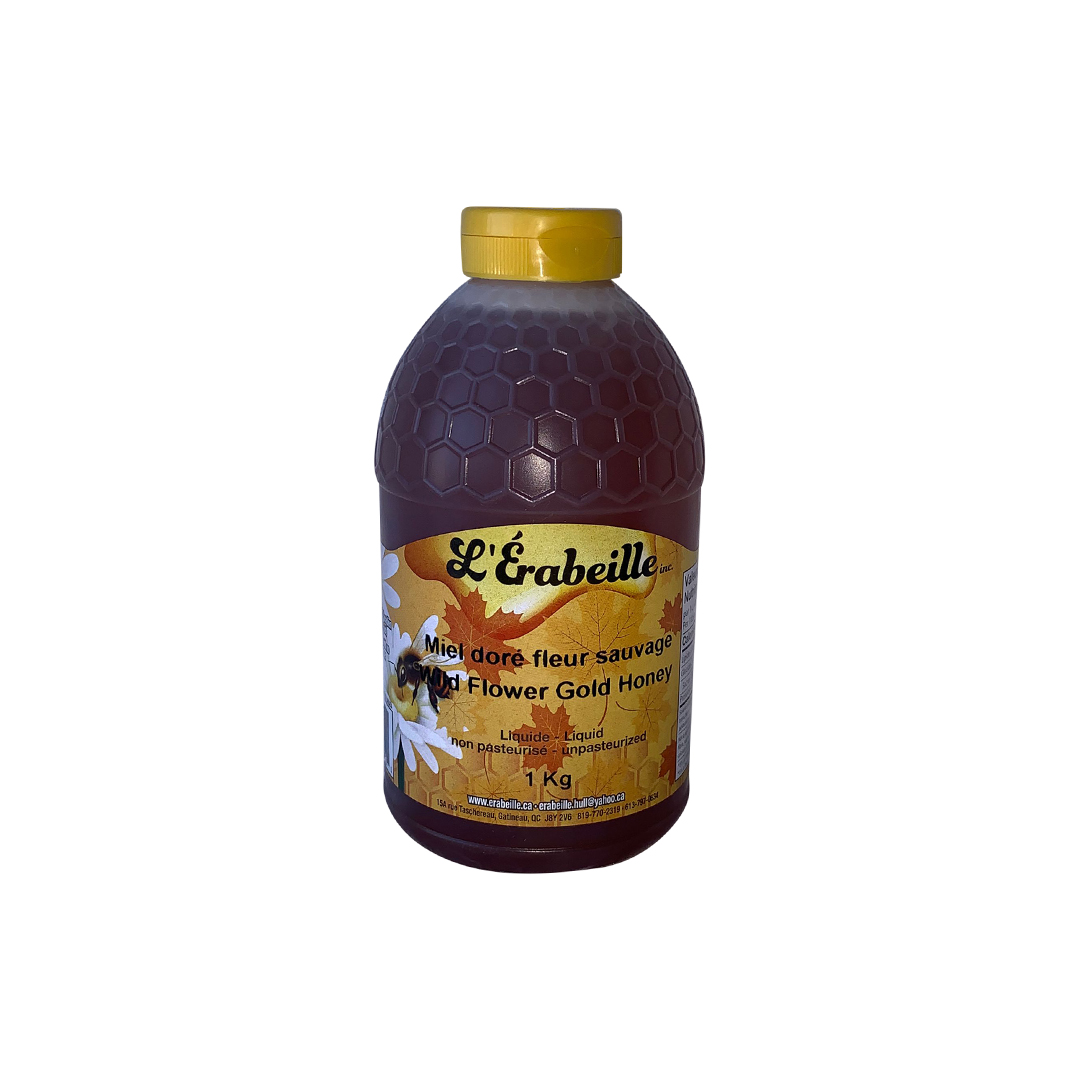 L’Érabeille. Miel doré fleur sauvage 1kg