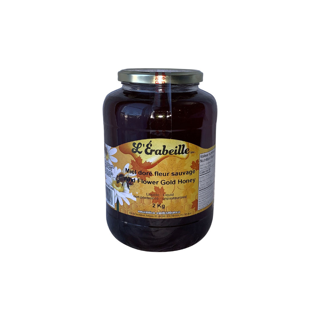 L’Érabeille. Miel doré fleur sauvage 2kg